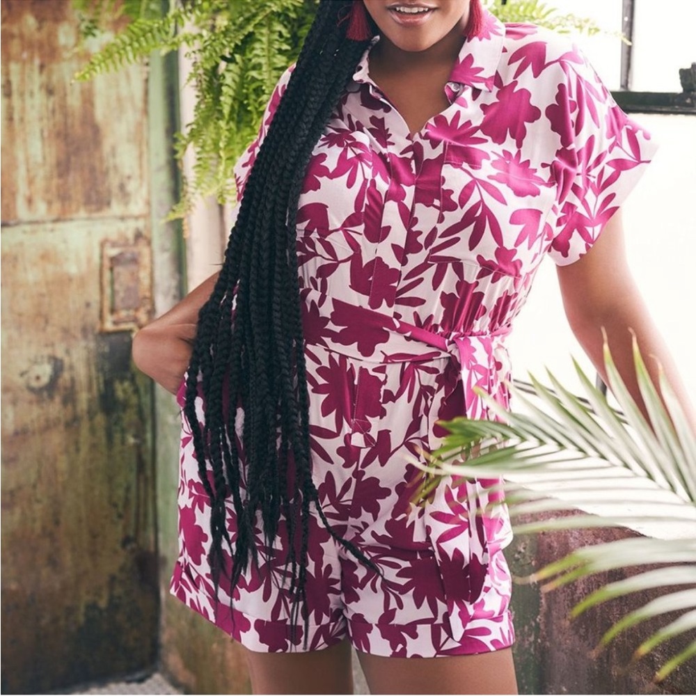 Eloquii Floral Romper Vacation Ready